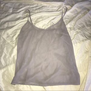 Sheer Silver Camisole